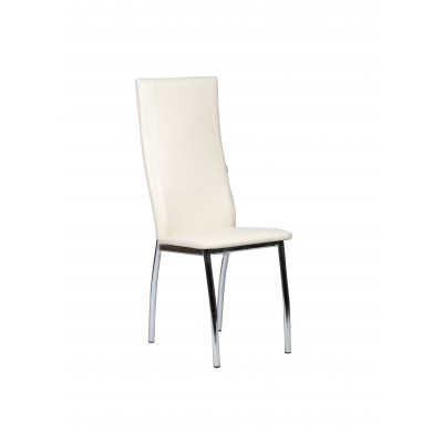 Стул ВВР Версаль ваниль/хром, экокожа